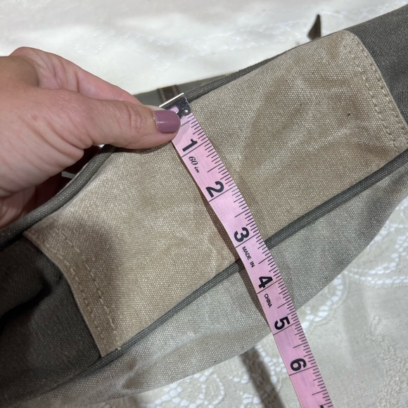 Myra Bag Crossbody Messenger – Canvas & Leather Military Stamp Rustic Boho Style - Picture 16 of 16